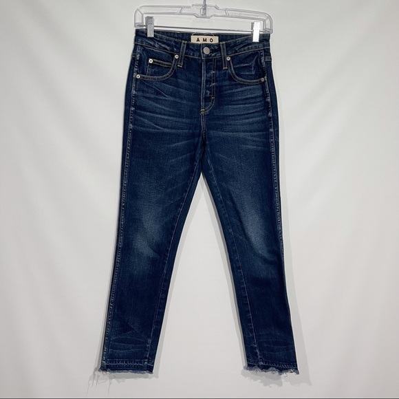 AMO Denim Babe True Blue High Rise Raw Hem - Picture 2 of 13